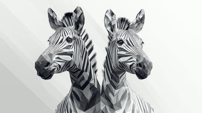 Symmetrical Vibes | Geometric Zebra Wall Art | Limited Edition | Wild Essence