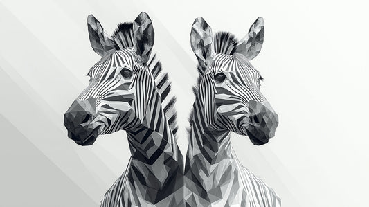 Symmetrical Vibes | Geometric Zebra Wall Art | Limited Edition | Wild Essence