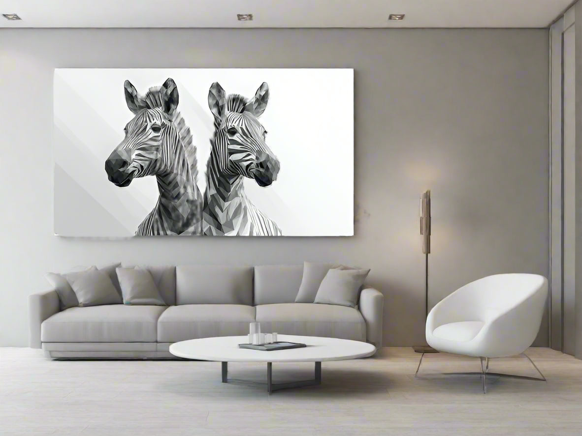 Symmetrical Vibes | Geometric Zebra Wall Art | Limited Edition | Wild Essence