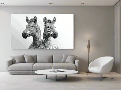 Symmetrical Vibes | Geometric Zebra Wall Art | Limited Edition | Wild Essence