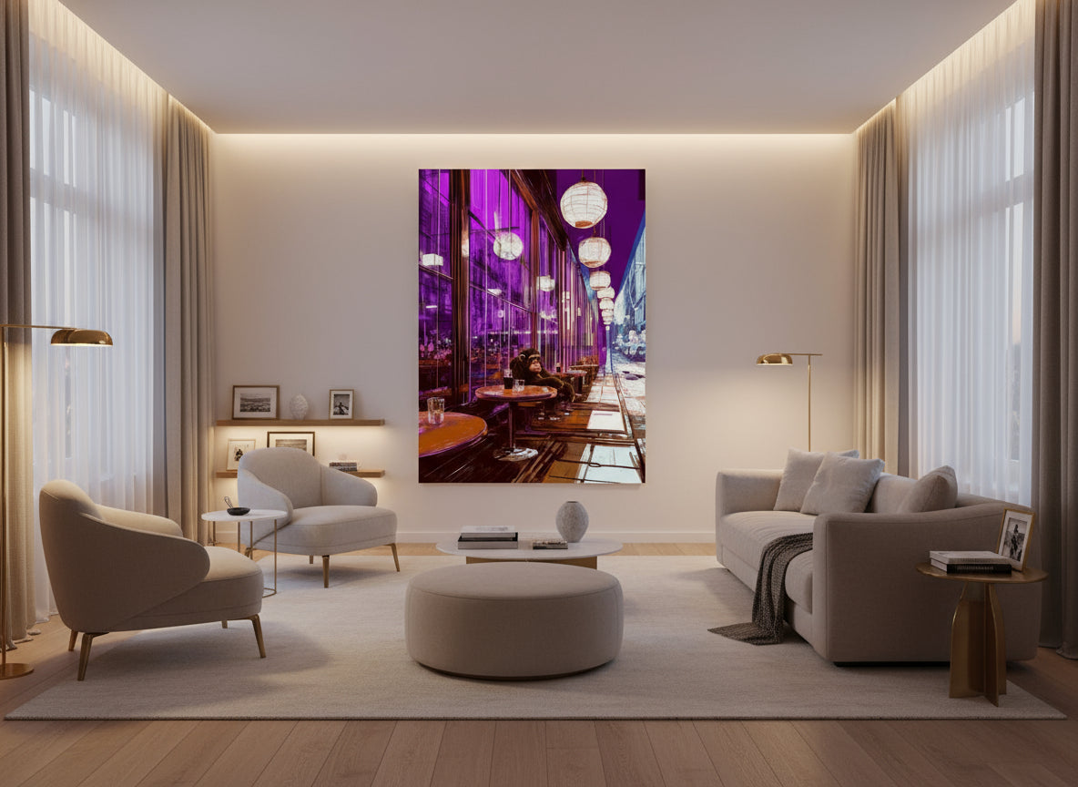 Table for One, Please | Chimpanzee Wall Art | Limited Edition | Wallimals