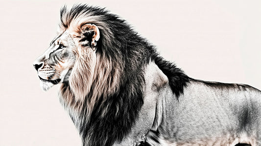 The Observer - Monochrome Lion Wall Art | Limited Edition | Wild Essence