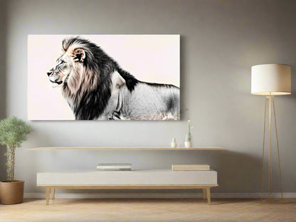 The_Observer_Monochrome_Lion_Wall_Art_Limited_Edition_Wild_Essence