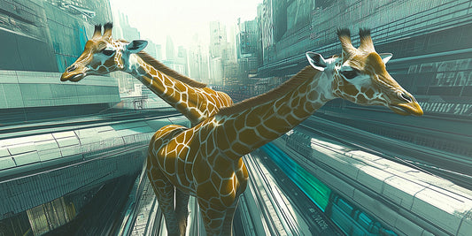 The View From The Other Side | Futuristic Giraffe Wall Art | Limited Edition | Wild Essence