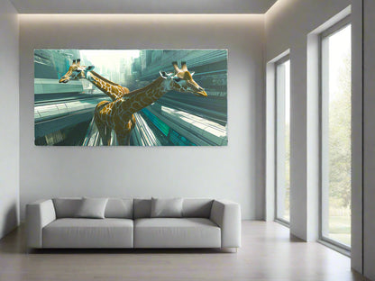 The View From The Other Side | Futuristic Giraffe Wall Art | Limited Edition | Wild Essence