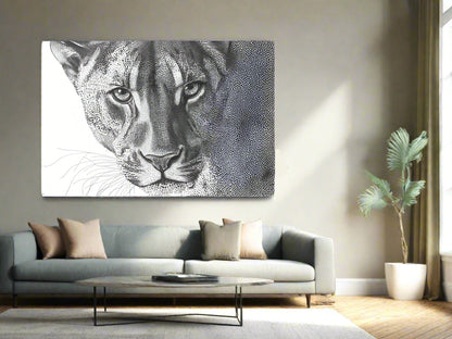 Trust Me, I Know | Dotwork Lion Wall Art | Limited Edition | Wild Essence
