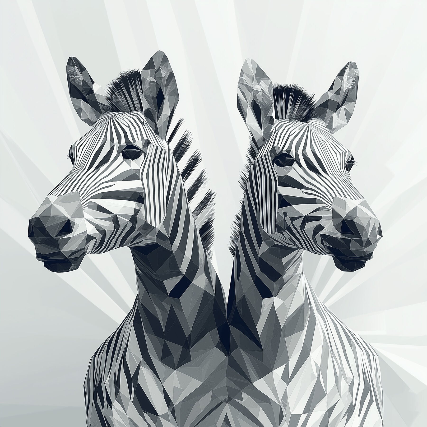Twice As Good | Geometric Zebra Wall Art | Limited Edition | Wild Essence