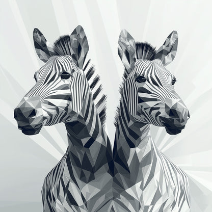 Twice As Good | Geometric Zebra Wall Art | Limited Edition | Wild Essence