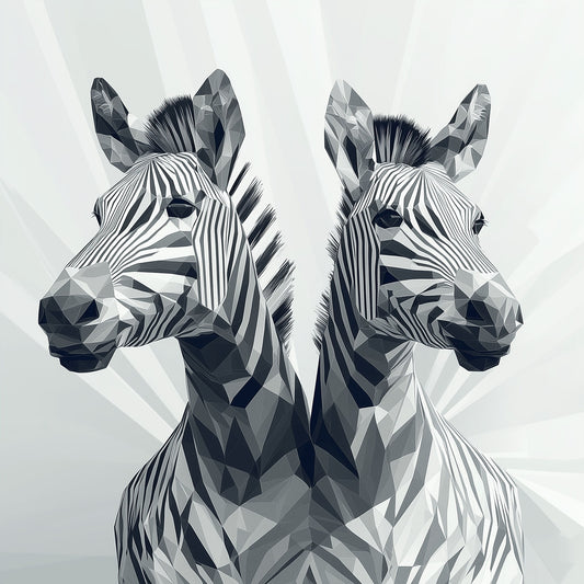 Twice As Good | Geometric Zebra Wall Art | Limited Edition | Wild Essence