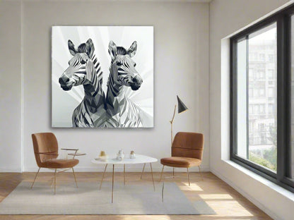 Twice As Good | Geometric Zebra Wall Art | Limited Edition | Wild Essence