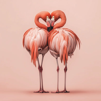 Two Parts Making a Whole | Flamingo Wall Art | Limited Edition | Wallimals