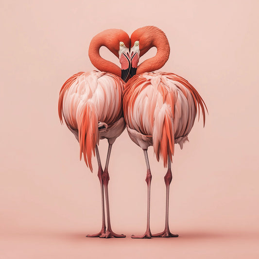 Two Parts Making a Whole | Flamingo Wall Art | Limited Edition | Wallimals