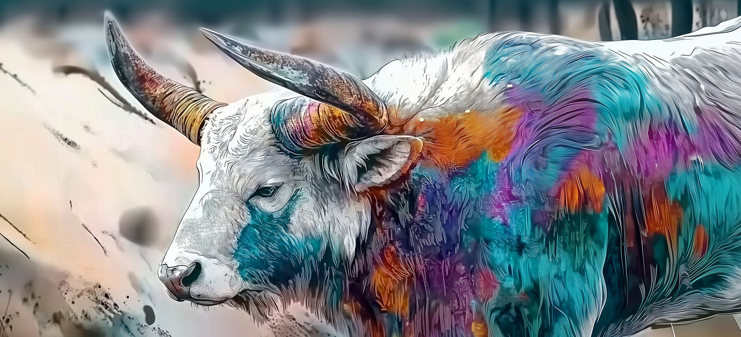 Unexpressively Expressive | Ox Wall Art | Limited Edition | Wallimals