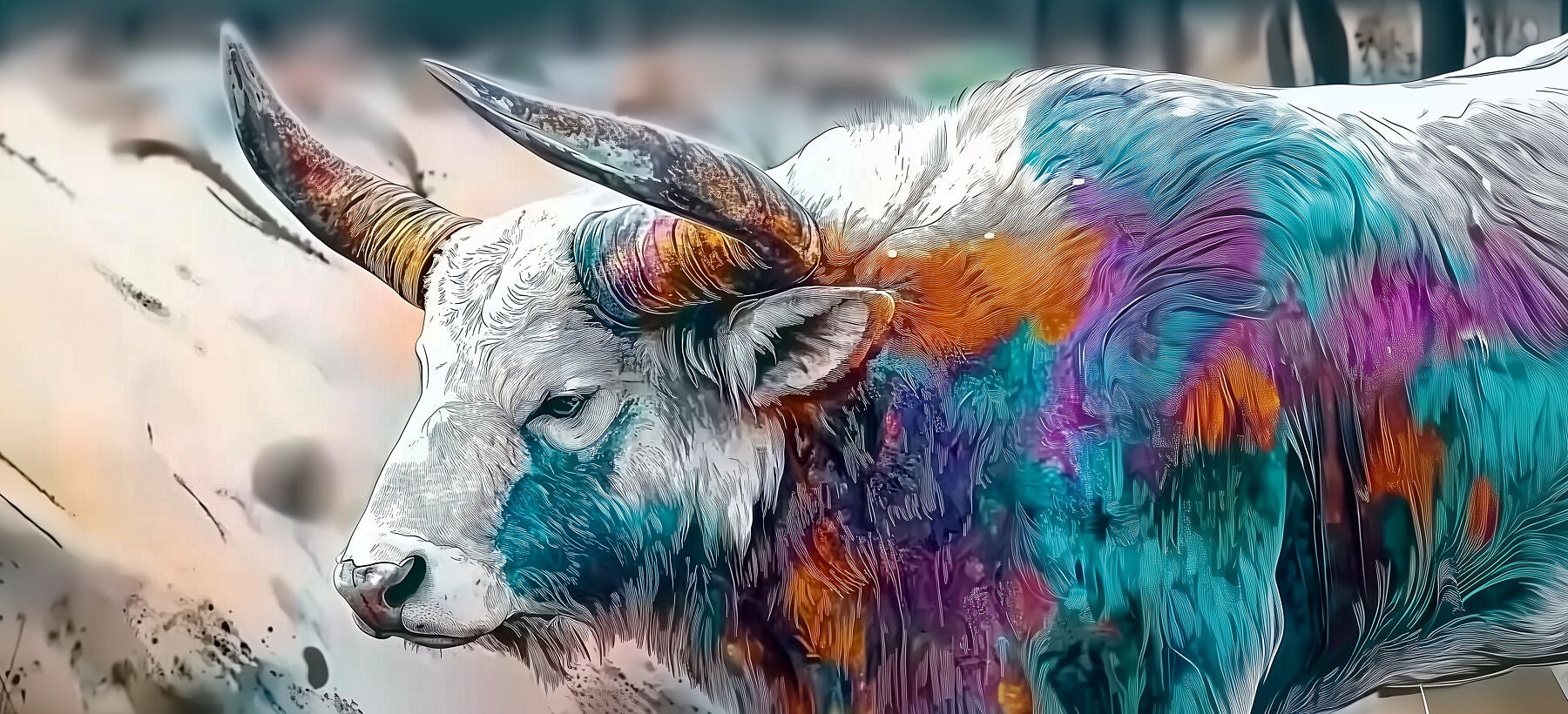 Unexpressively Expressive | Ox Wall Art | Limited Edition | Wallimals
