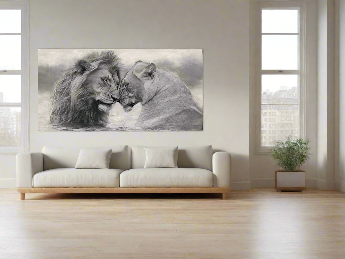 Untamed Love | Lion Wall Art | Limited Edition | Wild Essence