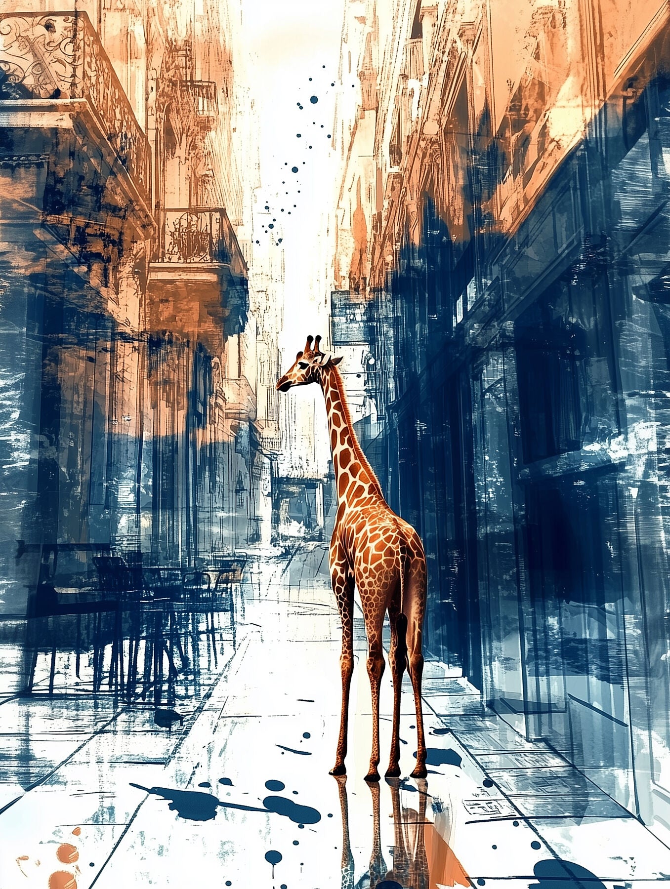 Urban Safari | Giraffe Wall Art | Limited Edition | Wallimals