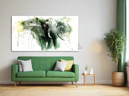 Verdant Spirit | Watercolor Elephant Wall Art | Limited Edition | Wild Essence