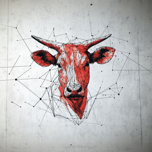Wired Focus | Geometric Ox Wall Art | Limited Edition | Wild Essence
